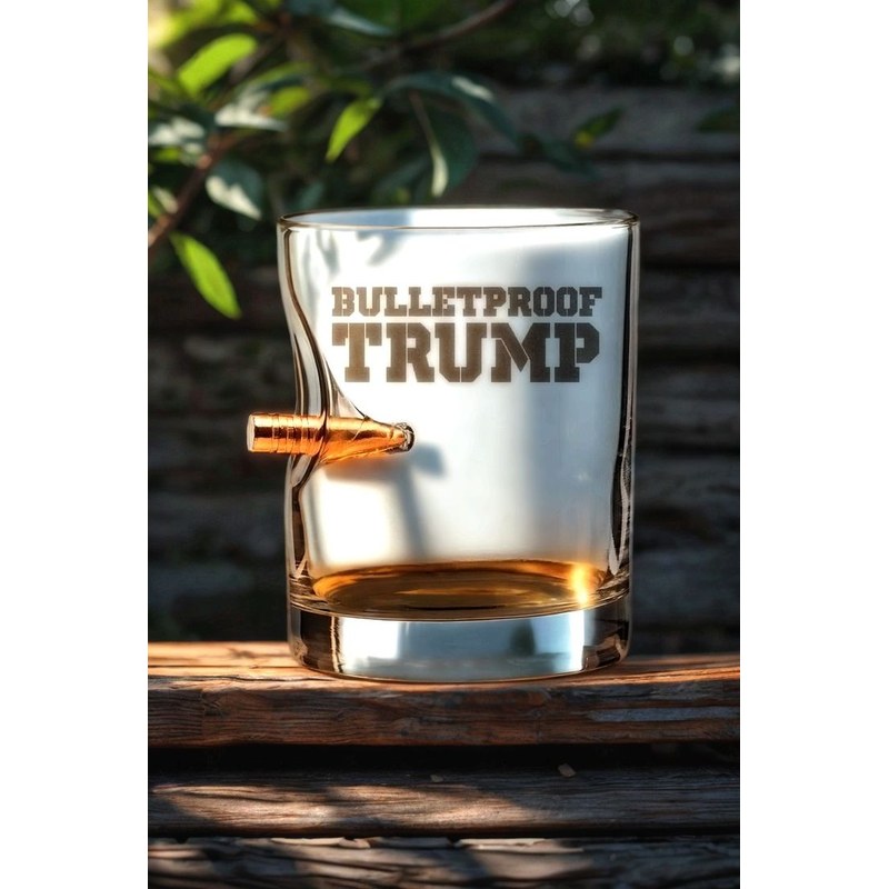 Bulletproof Trump Whiskey Glass