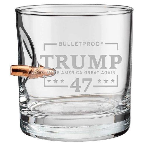 Bulletproof Trump Whiskey Glass